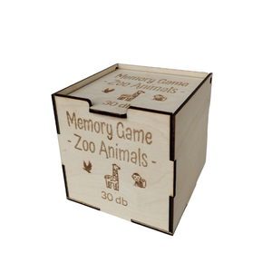 Memóriajáték_ZooAnimals, Játék & Sport, Készségfejlesztő és Logikai játék, Memória játékok, Famegmunkálás, Gravírozás, pirográfia, MESKA