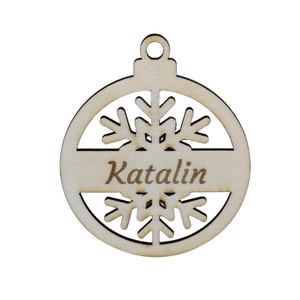 Karácsonyfadísz egyedi felirattal, Karácsony, Karácsonyi lakásdekoráció, Karácsonyfadíszek, Famegmunkálás, Gravírozás, pirográfia, MESKA