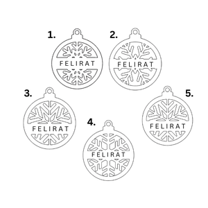 Karácsonyfadísz egyedi felirattal - karácsony - karácsonyi lakásdekoráció - karácsonyfadíszek - Meska.hu