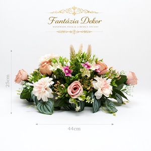 Romantikus elegancia barackos árnyalatokban � - otthon & életmód - dekoráció - asztal és polc dekoráció - asztaldísz - Meska.hu