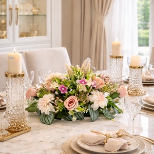 Romantikus elegancia barackos árnyalatokban � - otthon & életmód - dekoráció - asztal és polc dekoráció - asztaldísz - Meska.hu