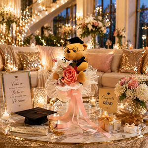 �� Ballagási csokor macival � romantikus, kézzel készített ajándék �� - otthon & életmód - virágdekoráció - virágok - virágcsokor - Meska.hu