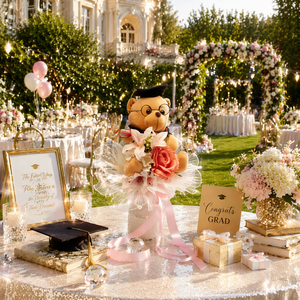 �� Ballagási csokor macival � romantikus, kézzel készített ajándék �� - otthon & életmód - virágdekoráció - virágok - virágcsokor - Meska.hu