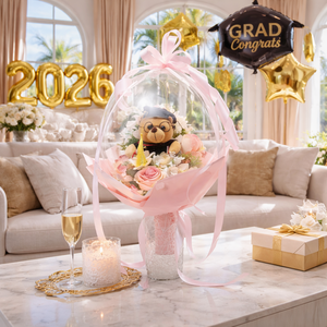 � Ballagási ajándék lufiban � romantikus stílusban ��� - otthon & életmód - virágdekoráció - virágok - virágcsokor - Meska.hu