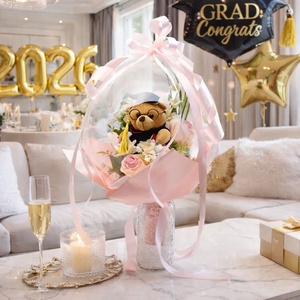 � Ballagási ajándék lufiban � romantikus stílusban ��� - otthon & életmód - virágdekoráció - virágok - virágcsokor - Meska.hu