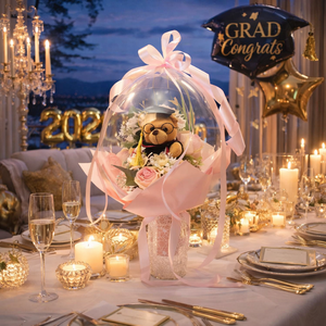 � Ballagási ajándék lufiban � romantikus stílusban ��� - otthon & életmód - virágdekoráció - virágok - virágcsokor - Meska.hu