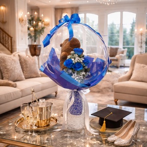 Kapibara figurás virágcsokor lufiban � ovis ballagásra ��� - otthon & életmód - virágdekoráció - virágok - virágcsokor - Meska.hu