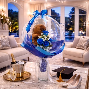 Kapibara figurás virágcsokor lufiban � ovis ballagásra ��� - otthon & életmód - virágdekoráció - virágok - virágcsokor - Meska.hu