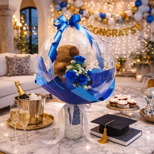 Kapibara figurás virágcsokor lufiban � ovis ballagásra ��� - otthon & életmód - virágdekoráció - virágok - virágcsokor - Meska.hu