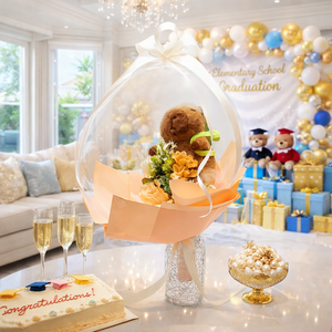 Kapibara figurás virágcsokor lufiban � ovis ballagásra ��� - otthon & életmód - virágdekoráció - virágok - virágcsokor - Meska.hu