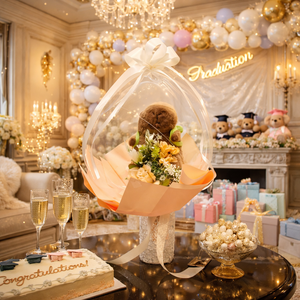 Kapibara figurás virágcsokor lufiban � ovis ballagásra ��� - otthon & életmód - virágdekoráció - virágok - virágcsokor - Meska.hu