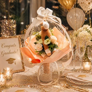 ��� Ovis ballagási csokor � plüss figurával ��� - otthon & életmód - virágdekoráció - virágok - virágcsokor - Meska.hu