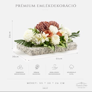 Prémium kegyeleti sírdekoráció � elegáns, időtálló emlék - otthon & életmód - vallás - temetkezési tárgy - sírdísz, kegyeleti dísz - Meska.hu
