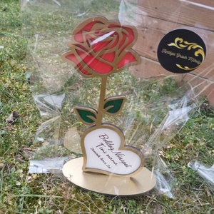 Örök rózsa, Otthon & Életmód, Dekoráció, Virágdísz és tartó, Csokor & Virágdísz, Gravírozás, pirográfia, MESKA