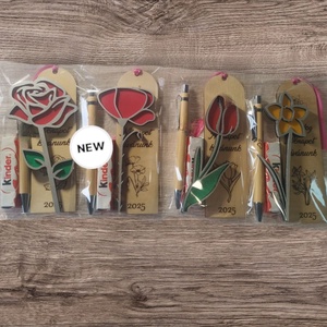 Egyedi, névreszóló könyvjelző és bambusz toll � virágos ajándék - könyv & zene - könyv - Meska.hu