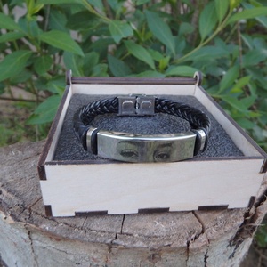 Gravírozott karkötő egyedi fotóval, Ékszer, Karkötő, Névre szóló karkötő, , MESKA