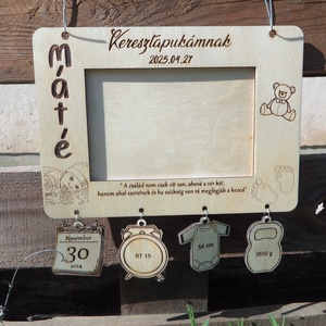 Baba képkeret fából egyedi felirattal - baba - mama - babaemlékek - baba emlékőrző - Meska.hu