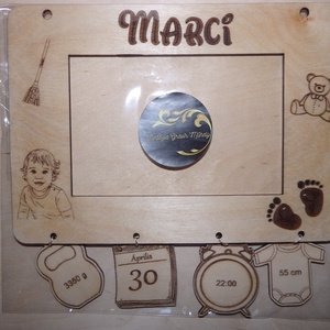 Baba képkeret fából egyedi felirattal - baba - mama - babaemlékek - baba emlékőrző - Meska.hu