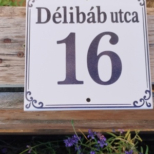 Egyedi kerámia házszámtábla � utcanévvel és számmal - otthon & életmód - ház & kert - házszám - Meska.hu