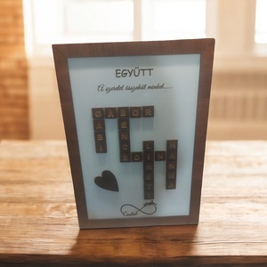 Egyedi, névreszóló falikép, Otthon & Életmód, Dekoráció, Kép & Falikép, Fából készült kép, Gravírozás, pirográfia, MESKA