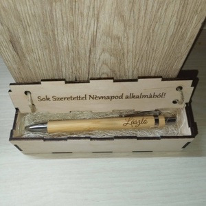 Egyedi, bambusz toll személyre szabott gravírozással - Meska.hu