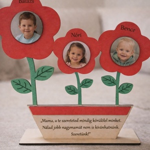 Egyedi fotós virág dekoráció � névre szóló ajándék anyák napjára - Meska.hu