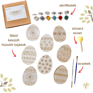 DIY húsvéti tojások fából - diy (csináld magad) - egységcsomag - Meska.hu