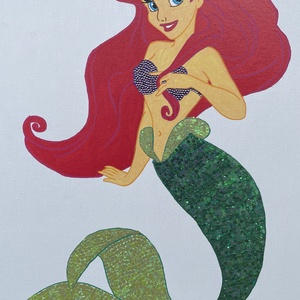 Ariel - Kézzel díszített vászonkép, Művészet, Festmény, Festmény vegyes technika, Festészet, MESKA