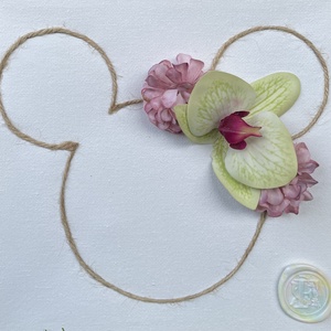 Virágos Mickey vászonkép, Művészet, Festmény, Festmény vegyes technika, Mindenmás, MESKA