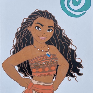 Vaiana - Kézzel festett vászonkép, Művészet, Festmény, Festmény vegyes technika, Festészet, MESKA