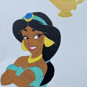 Jázmin - Kézzel festett vászonkép, Művészet, Festmény, Festmény vegyes technika, Festészet, MESKA