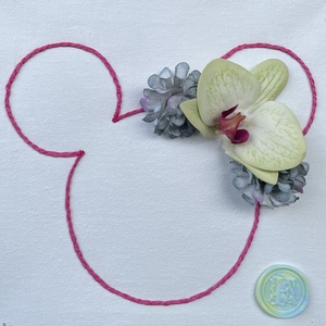 Virágos Mickey vászonkép, Művészet, Festmény, Festmény vegyes technika, Mindenmás, MESKA