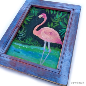 Flamingó - művészet - festmény - akril - Meska.hu Flamingó - művészet - festmény - akril - Meska.hu