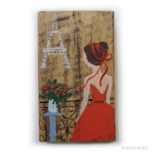 Valentin nap Párizsban - otthon & lakás - dekoráció - kép & falikép - fából készült kép - Meska.hu
