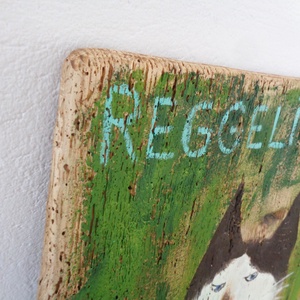 Jó reggelt kívánok van!  - Rusztikus Fatábla, Vicces Ajándék ötlet - Egyedi Falidísz, Konyha, Macska, Cica - otthon & életmód - dekoráció - fali és függő dekoráció - falra akasztható dekor - Meska.hu
