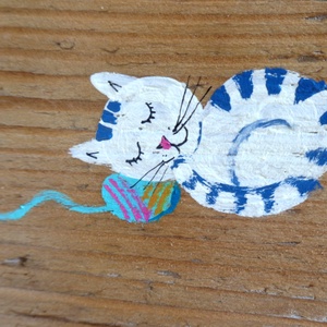 Nyitva - Zárva tábla, Rusztikus Fa Tábla, Ajándék ötlet - Cica, Cirmos, Macska, Egyedi Ajtódísz - otthon & életmód - dekoráció - ajtó- és ablak dekoráció - ajtótábla - Meska.hu