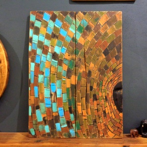 Mozaik - Rusztikus Fatábla, Ajándék ötlet - Egyedi Falidísz - otthon & életmód - dekoráció - fali és függő dekoráció - falra akasztható dekor - Meska.hu