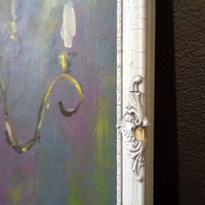 Gyertyafény - Laczó Ágnes kortárs festő/grafikus művész- Eredeti Akril Festmény, Falikép keretben - művészet - festmény - akril - Meska.hu