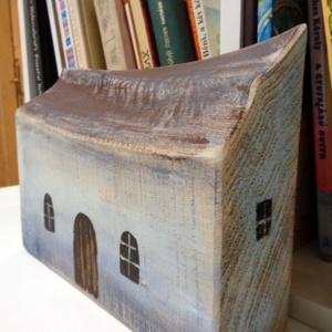 Könyvtámasz - Polc dísz,  Ajándék ötlet, Rusztikus Dekoráció, Ház, Házikó - otthon & életmód - dekoráció - fali és függő dekoráció - falra akasztható dekor - Meska.hu