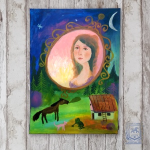 AKCIÓ ---  Nyár esti gondolatok  - Eredeti Akril Festmény Vásznon (Laczó Ágnes kortárs festő/grafikus művész - művészet - festmény - akril - Meska.hu