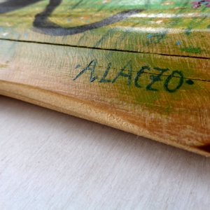 Alszik ez a boldog pára - Rusztikus Fatábla, Vicces Ajándék ötlet - Falikép, Egyedi Falidísz, Macska, Cica - otthon & életmód - dekoráció - fali és függő dekoráció - falra akasztható dekor - Meska.hu