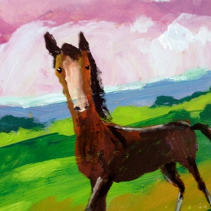 Kiscsikó -  - Laczó Ágnes kortárs festő/grafikus művész eredeti akrilik festmény - művészet - festmény - akril - Meska.hu