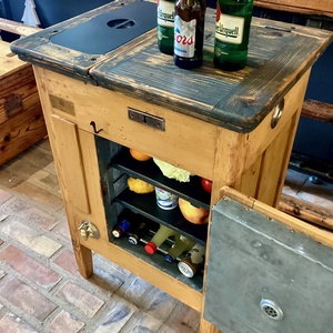 Vintage stílusú teljesen felújított antik hűtőszekrény, jégszekrény - otthon & életmód - tárolás & rendszerezés - láda - Meska.hu