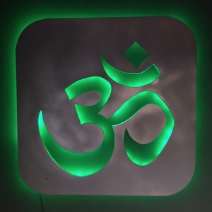 Om vagy Aum - hindu mantra, szimbólum,  fali dekor ledes háttérfénnyel -  - Meska.hu