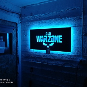 Call of Duty:  Warzone - falikép ledes világítással - otthon & életmód - lámpa - hangulatlámpa - Meska.hu