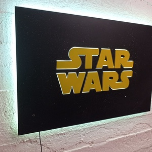 Star Wars világító falikép - otthon & életmód - lámpa - hangulatlámpa - Meska.hu