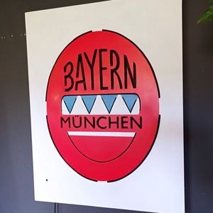 Bayern München logo - falikép ledes háttérvilágításal. - otthon & életmód - dekoráció - fali és függő dekoráció - felirat - Meska.hu