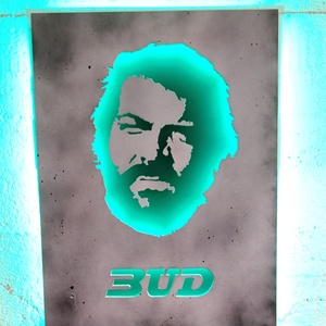 Bud Spencer portré  - falikép világítással - otthon & életmód - dekoráció - kép & falikép - fából készült kép - Meska.hu