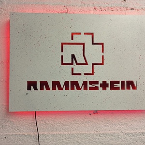 Rammstein  - világító falikép - otthon & életmód - dekoráció - fali és függő dekoráció - falra akasztható dekor - Meska.hu