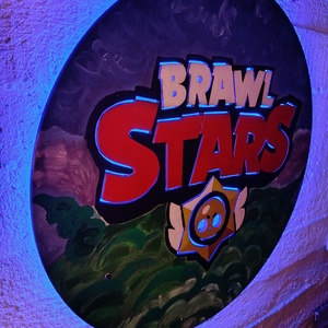 Brawl Stars - világító falikép - otthon & életmód - dekoráció - kép & falikép - fából készült kép - Meska.hu